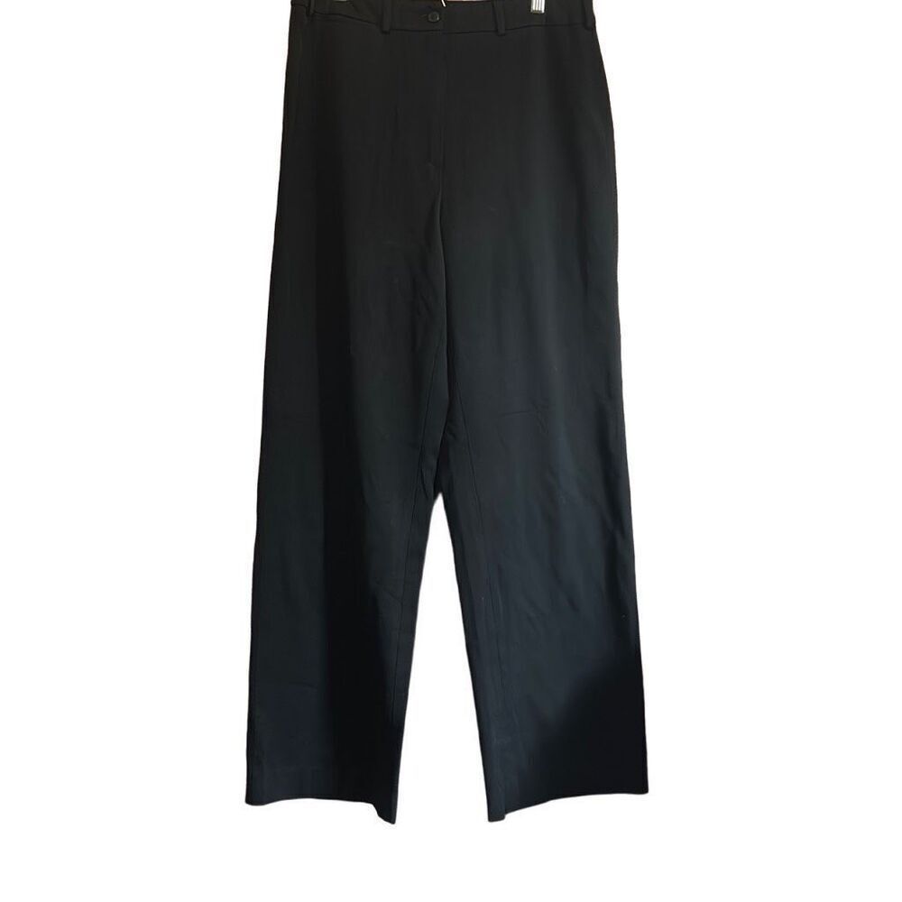 Wide Leg Trousers Black Career Business Casual Work Office‎ Pants